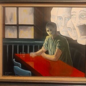 Original oil painting on stretched canvas